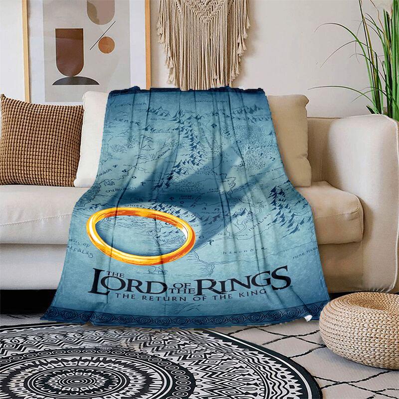 1pc Middle earth Map Poster Cartoon Blanket,Portable Throw for Travel & Camping, All Season Cozy Blanket,Ideal Gift