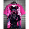 Mote 3D-trykt T-skjorte for menn Rund hals Kort erme Trendy Streetwear