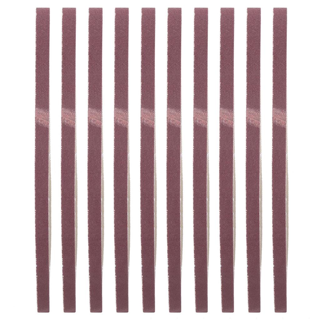 10PCS Sanding Belt Aluminium Oxide Sandpaper Sander Abrasive Band Strap 533 x 9mm (180#)