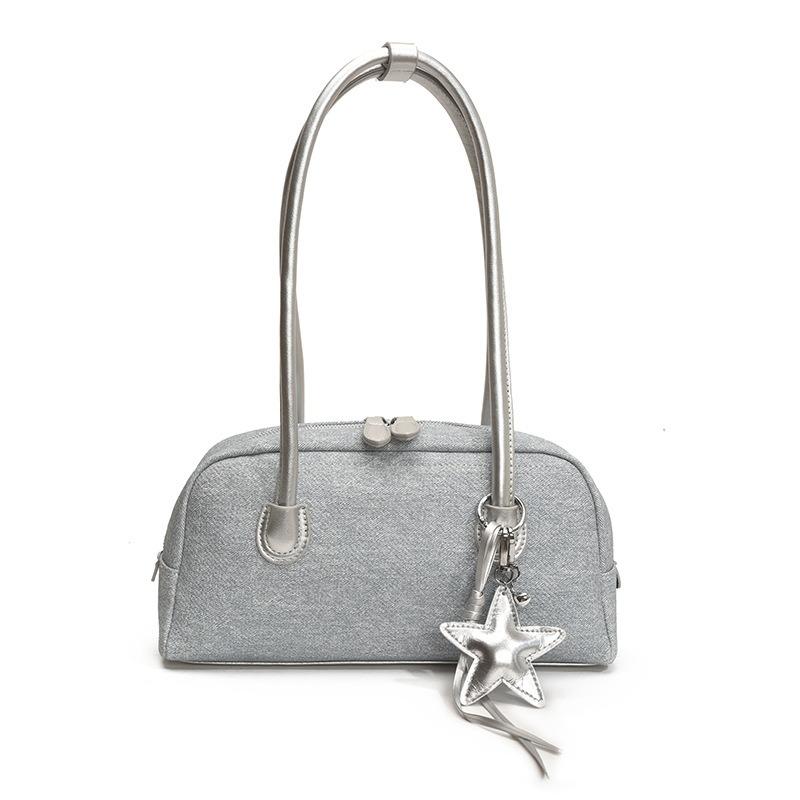 Summer new bag women's simple handbag fashion bowling bag versatile trend bag leisure bag
