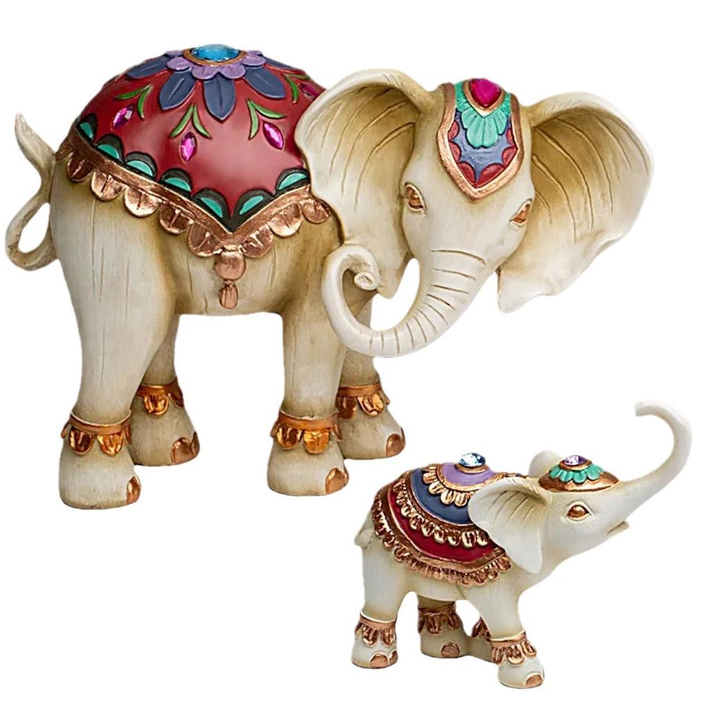 Cross-border Outdoor Garden Resin Crafts Statue Mother and Child Love Elephant Home Desktop Decorations Ornaments