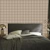 Brown Checkered Wallpaper in Brown, Beige and Cream for Living Room and Bedroom 50x1000