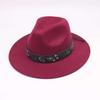 European and American Women's Retro Cowboy Top Hat, Jazz Hat, Autumn and Winter British Woolen Felt Hat, Men's Top Hat, Autumn and Winter Hat