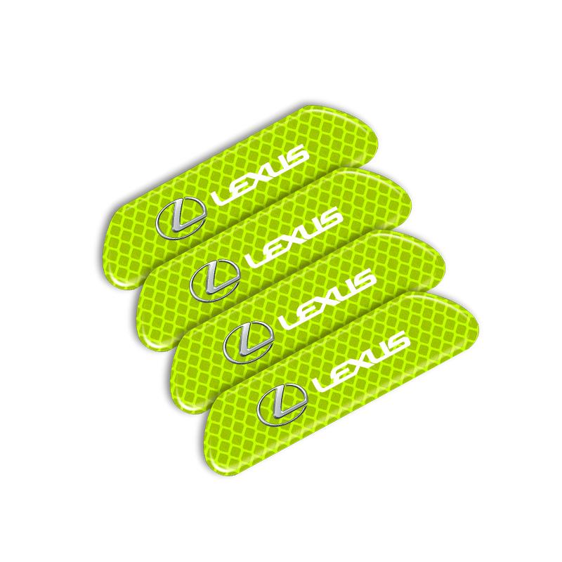 4PCS Car Door Safety Warning Reflective Mark Sticker Car 3D Sticker For Lexus ES300 RX330 RX300 GS300 IS250 IS200 CT200h NX RX ADV1