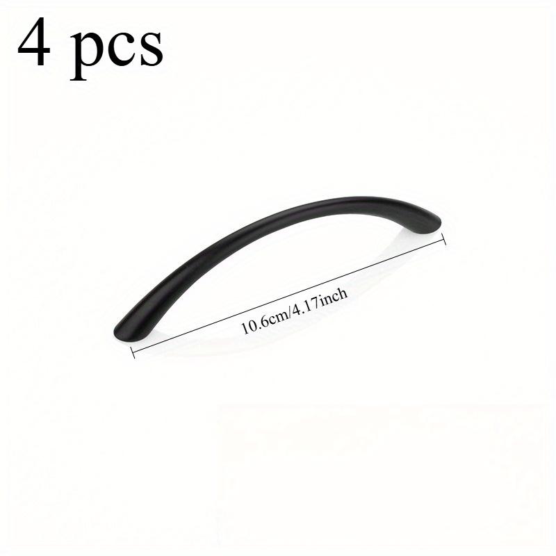 4Pcs/Set Curved Handles Wardrobe Cabinet Pull Handles Drawer Knobs Zinc Alloy Cupboard Door Handle Furniture Fitting Home Hardware