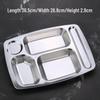 Ru Han 201 Stainless Steel Divided Cafeteria Tray