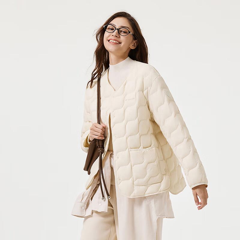 Tanboer Women's Short V-Neck Versatile Warm Down Jacket Liner TB5330152A