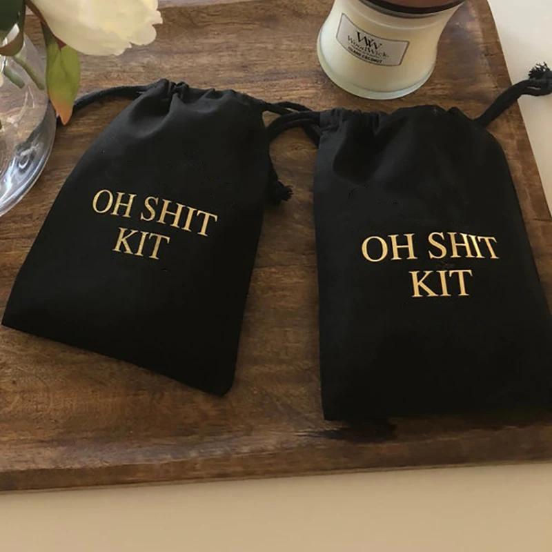 

5pcs oh shit Hangover Kit Bags Bachelorette hen Party bridal shower bride to be wedding day birthday decoration Bridesmaid Gift 5 pieces&13x18cm