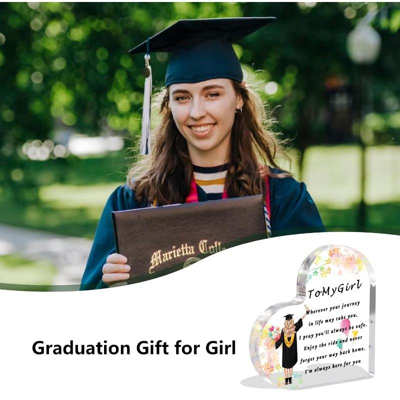 2025 Graduation Gifts for Her: Inspirational Desk Sign. All Grade Levels (College-High-5th-8th), Farewell Gift for Girls.