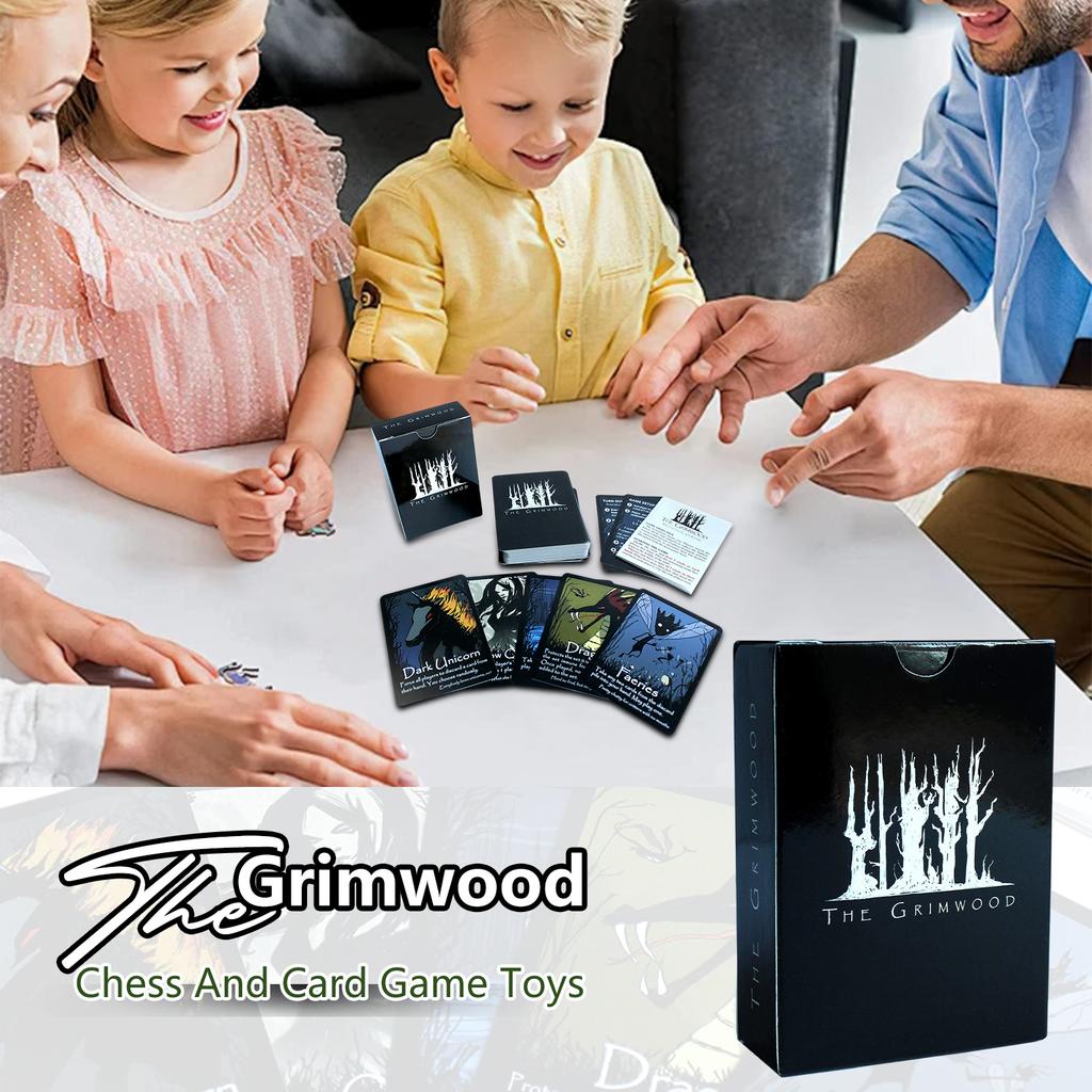 Gra karciana Wiedźma z Lasu Grimwood - Magiczna strategia gra imprezowa dla rodzin i przyjaciół