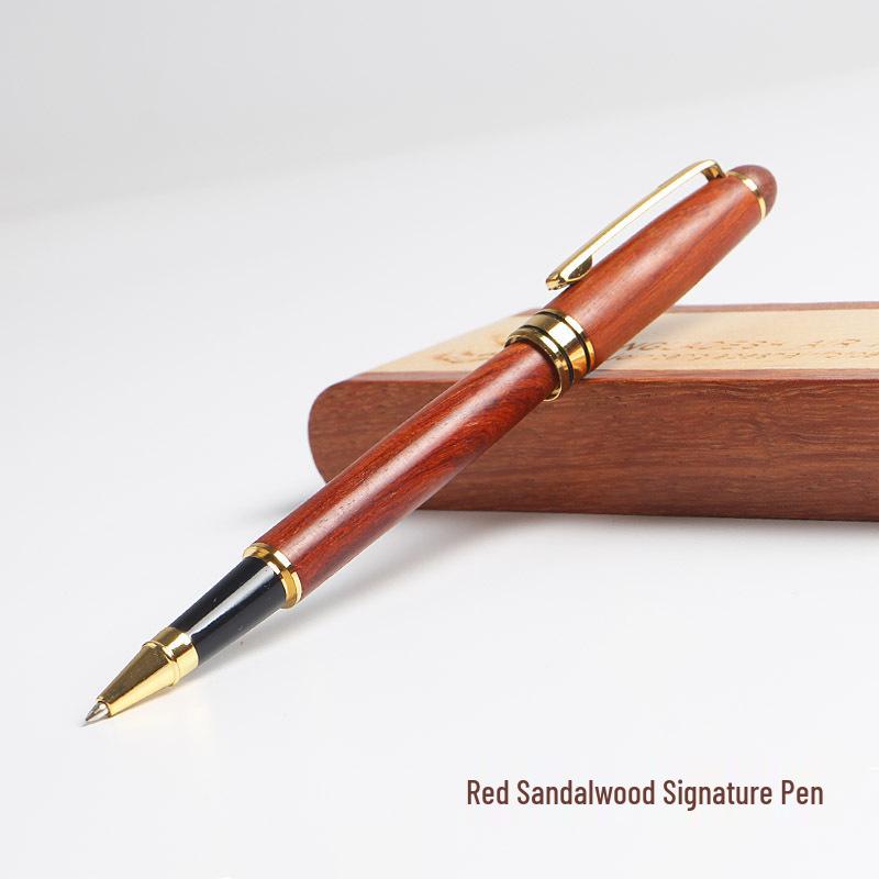 Rosewood & Padauk Fountain and Ballpoint Pen Set - Elegant Business, Office, or Travel Souvenir