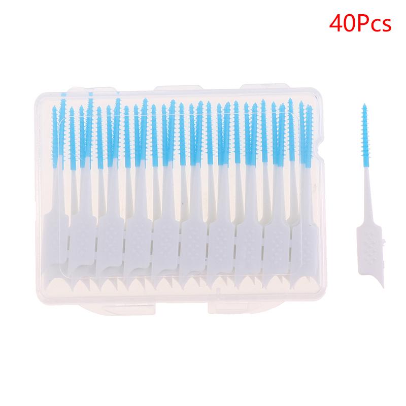 20/40Pcs Interdental Brush Cleaning Between Teeth Oral Care Toothpick Dental Tool Floss Orthodontic Oral Dental Hygiene Tool