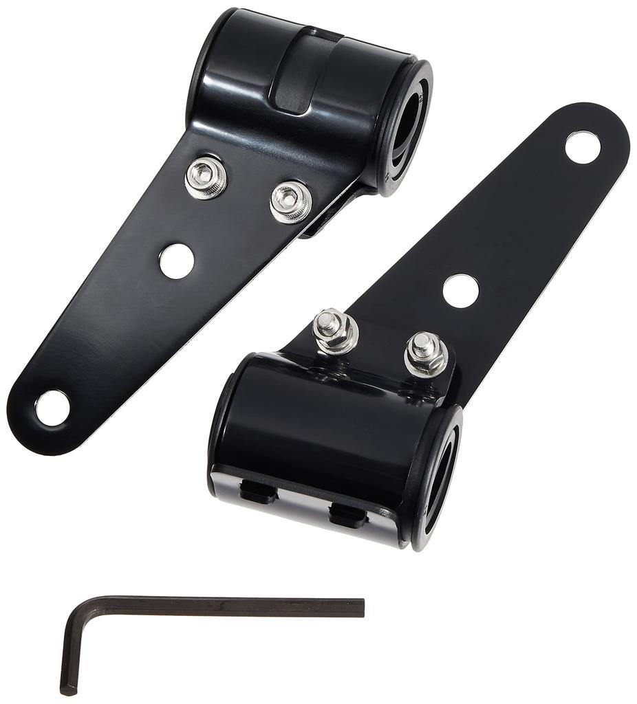 Kijima Motorcycle Headlight Stay, Custom Up Type, 27-39mm, Aluminum, Black, 205-0251B