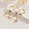 Geometric Wind Women's Ring Personalized Inlaid Rice Bead Design Star Moon Open Ring Versatile Index Finger Ring