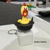 Funny Chicken Frog Keyboard Fidget Toys Keychain Finger Button Clicker Decompression Toys With Colorful Lights Rechargeable Toy
