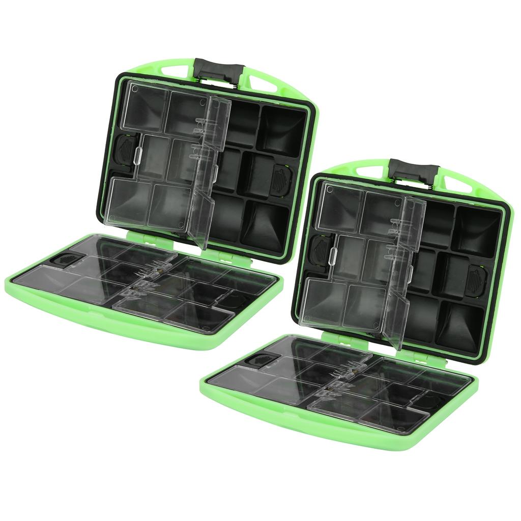2 Stück ABS Gummi Angelzubehör Aufbewahrungsbox Tragbar Outdoor Köder Haken Etui