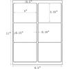 3-1/3" X 4" Shipping Address Labels 300 Label Stickers Paper for Laser/Inkjet Printer 6 Pe