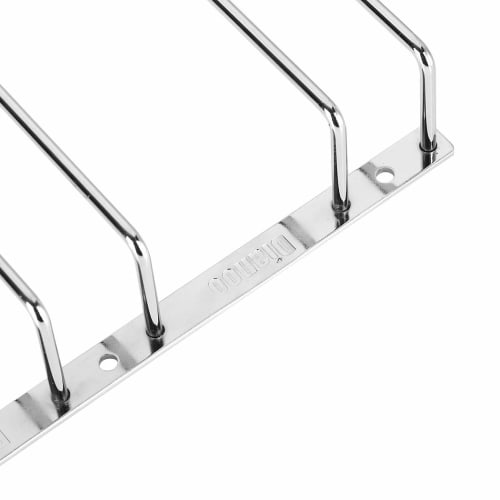 Dianoo Under Cabinet Wine Glass Rack with Hanging Wire, Stemware Rack Holder with Screws, Chrome Finish, 27cm, 3 Rows