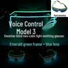 Voice-Controlled LED Trendy Light-Up Shutter Glasses for Festivals