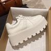 Fashion Women 6CM High Platform Sneakers Casual Outdoor Skateboard Shoes Comfortable Lace Up Chunky Sneakers Running Sports Shoes Female