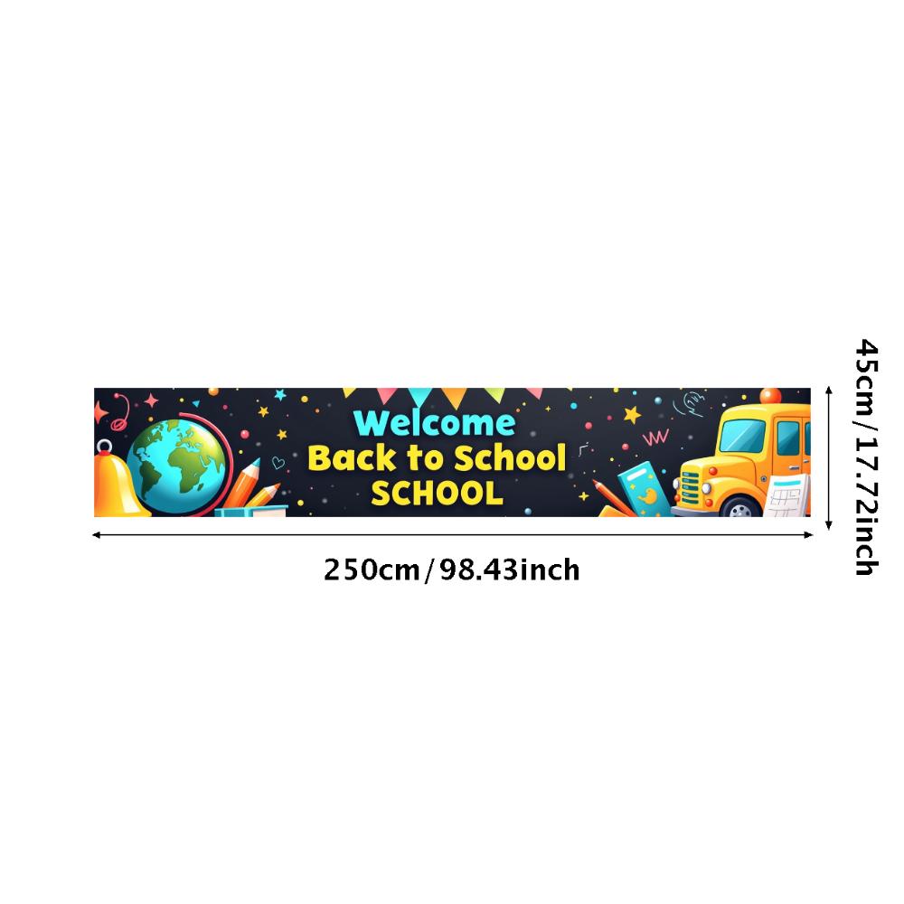 Willkommen zurück zur Schule Banner Hintergrund für Klassenzimmerdeko Kinder Schulfest Veranstaltung Hintergrunddekorationen Foto-Requisiten