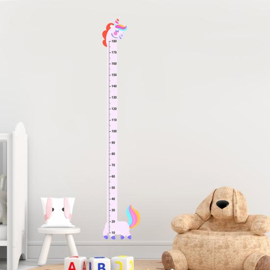 Kids Height Chart Children Height Ruler with Adhesive Animal Pattern Boys Girls Height Wall Chart Growth Measuring Ruler for Nursery Playroom Decor