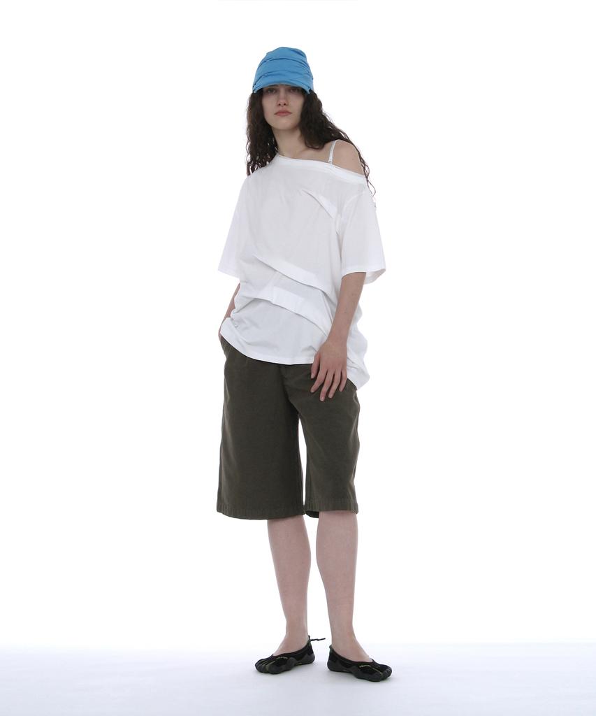 PARTIMENTO WOMEN Luched Drape Hat_Blue
