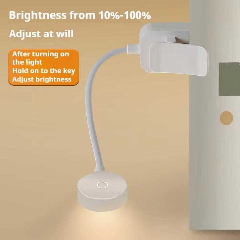 3 Colors Adjustable Reading Light Eye Protection Battery-Powered/USB Charging Book Light Portable Mini Book Night Light Travel