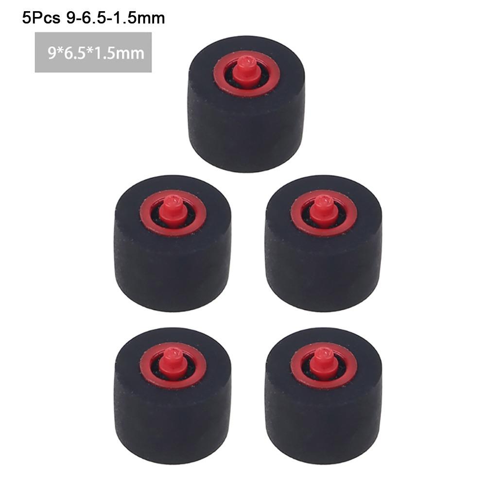 5Pcs Plastic Cassette Pressure Roller Multi Specification With Axis Design Belt Pulley Wheel Rubber Tape Recorder Pinroller