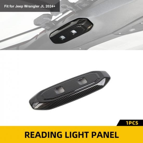 For Wrangler JL JT 2024+ Overhead Map light Reading Lamp Trim Cover Carbon Fiber