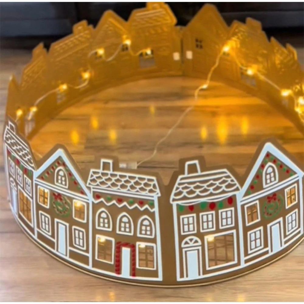 Christmas Ornaments Christmas Tree Cover Skirt LED Xmas Tree Base Decorative  Holiday Supplies
