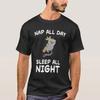Lemur Lemurs Nap Sleep Sleeping Pajama Nightgown T Shirt Vintage Graphic Streetwear Stretched Versatile Designer Clothes