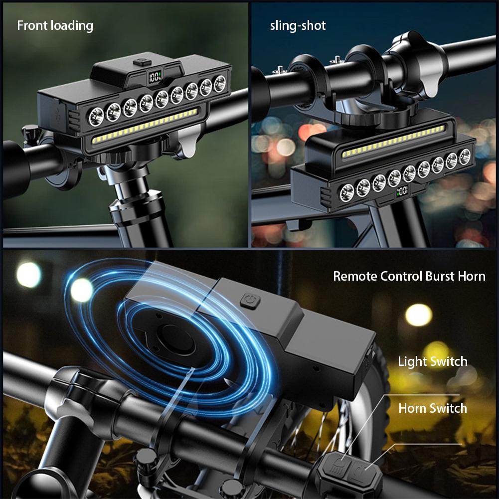 Bicycle Light Front Lamp USB Rechargeable MTB Mountain Bicycle Lamp 1600LM Bike Headlight Flashlight Cycling Scooter Tail Light