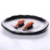 Black Frosted Oval Plastic Dinner Plate Melamine Tableware Picnic Barbecue Plate Snack Plate Sushi Plate Creative Tableware