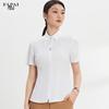 FAPAI Women's Wrinkle-Resistant Cotton Short-Sleeve Shirt