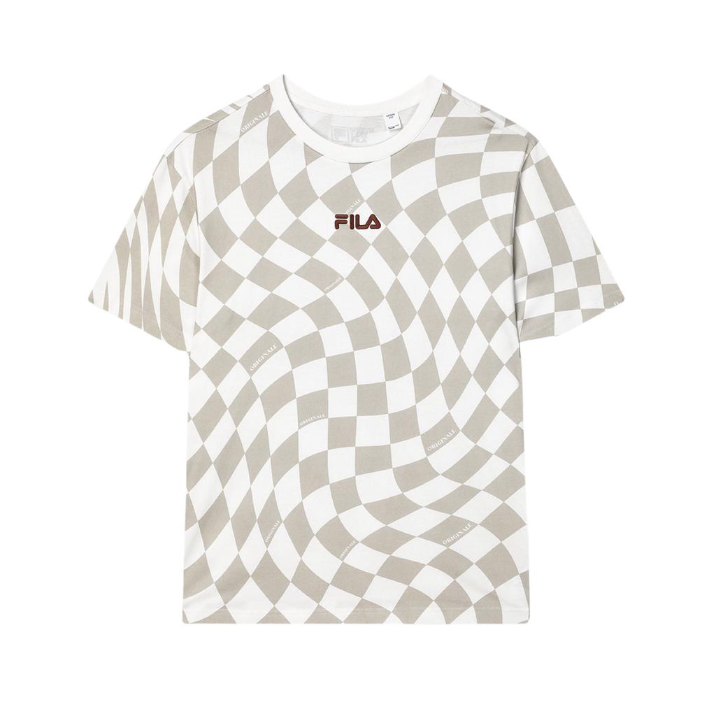 FILA T Shirts Men's All Over Print Crew Neck Moderate Straight Fit F11U429103FZA