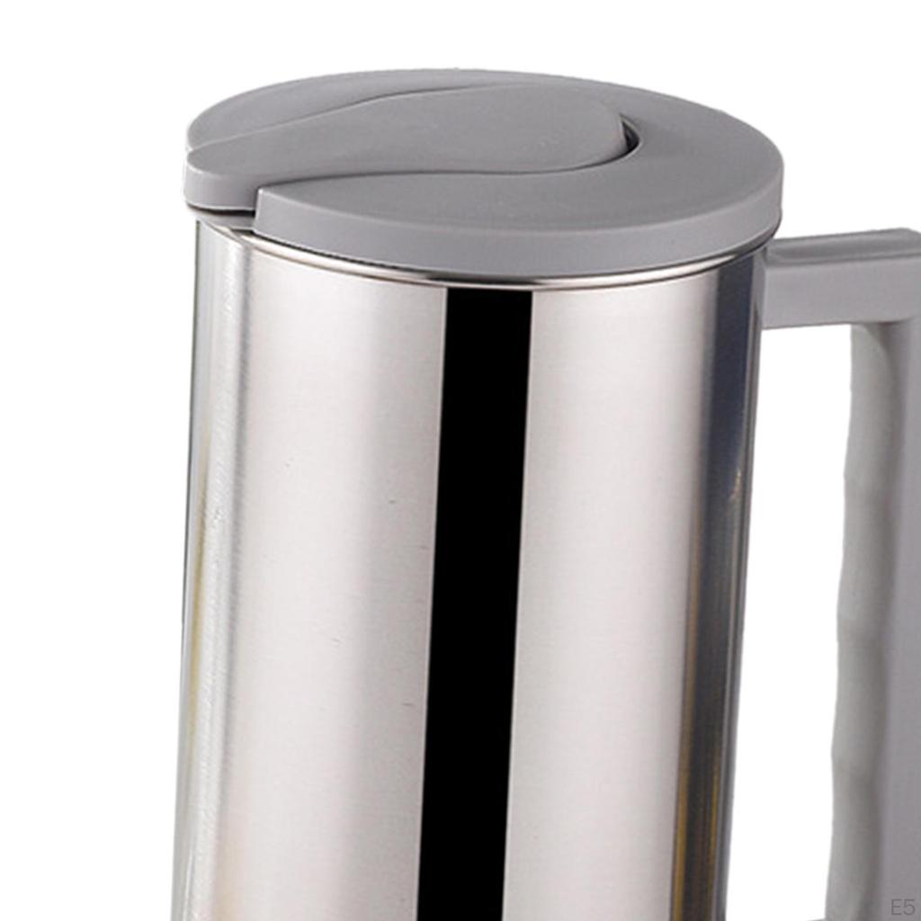 1.6L Metal Water and Lid with Handle Jug Milk Cold Kettle for Home Cafe Hotel