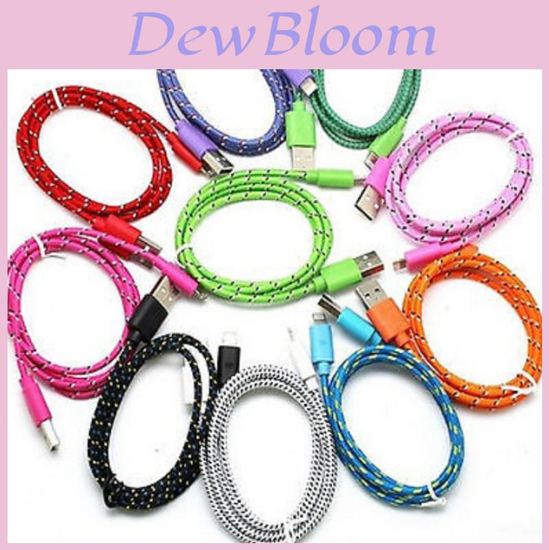 Usb Line Data Data Sync Charger Cable For Iphone Se 5 6 7 8 X Plus Colorful Woven Data Line