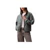 Casual Comfortable Stand Collar Loose Waterproof Long Sleeve Jacket Women Jackets 47E597G-PNO