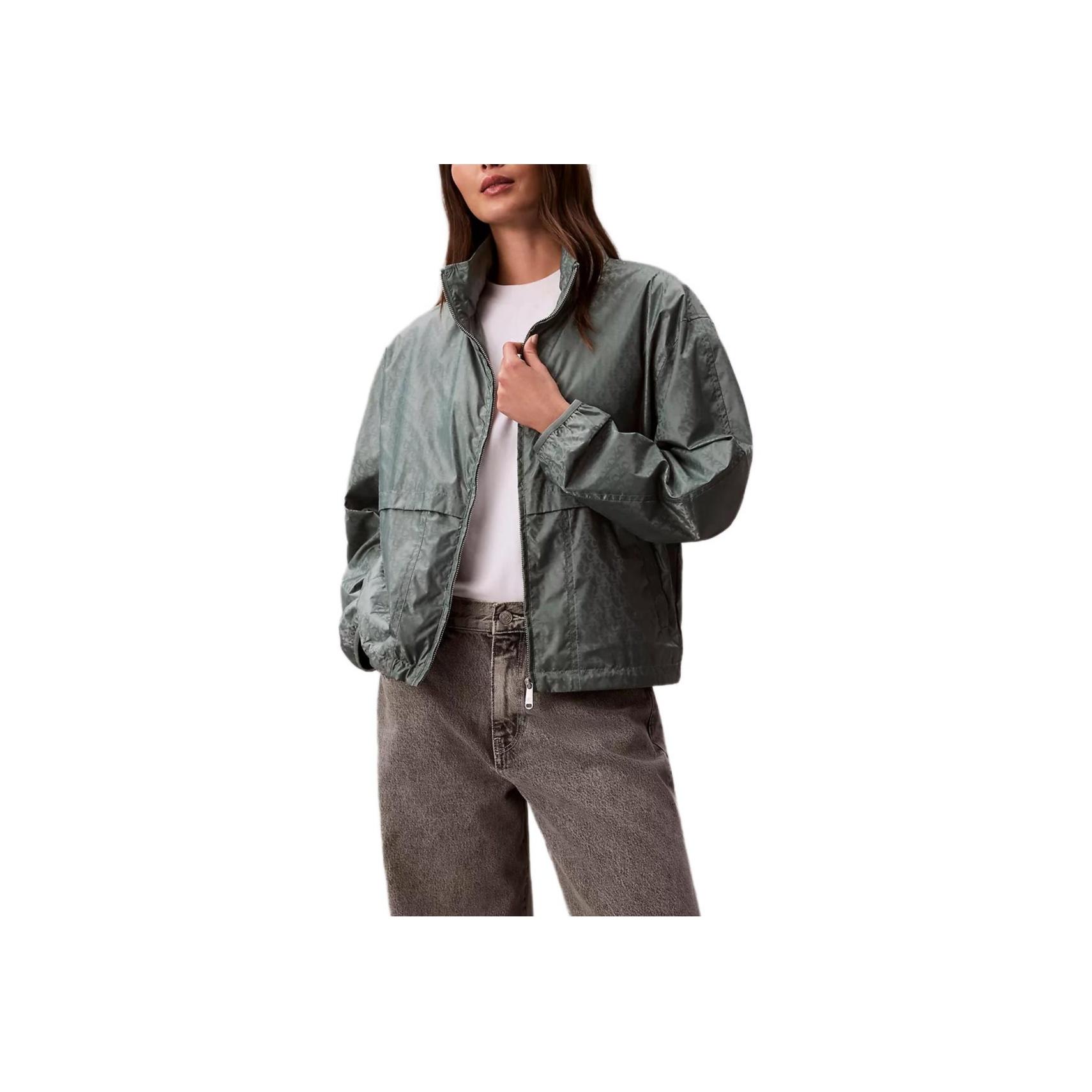 

Calvin Klein Casual Comfortable Stand Collar Loose Waterproof Long Sleeve Jacket Women jackets 47E597G-PNO M