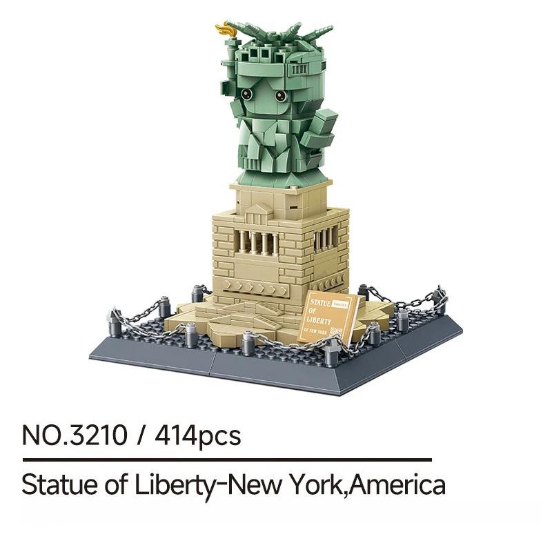 1409PCS CreativeStatue of Liberty-New York America Building Blocks Architecture Construction Bricks Toy Gift