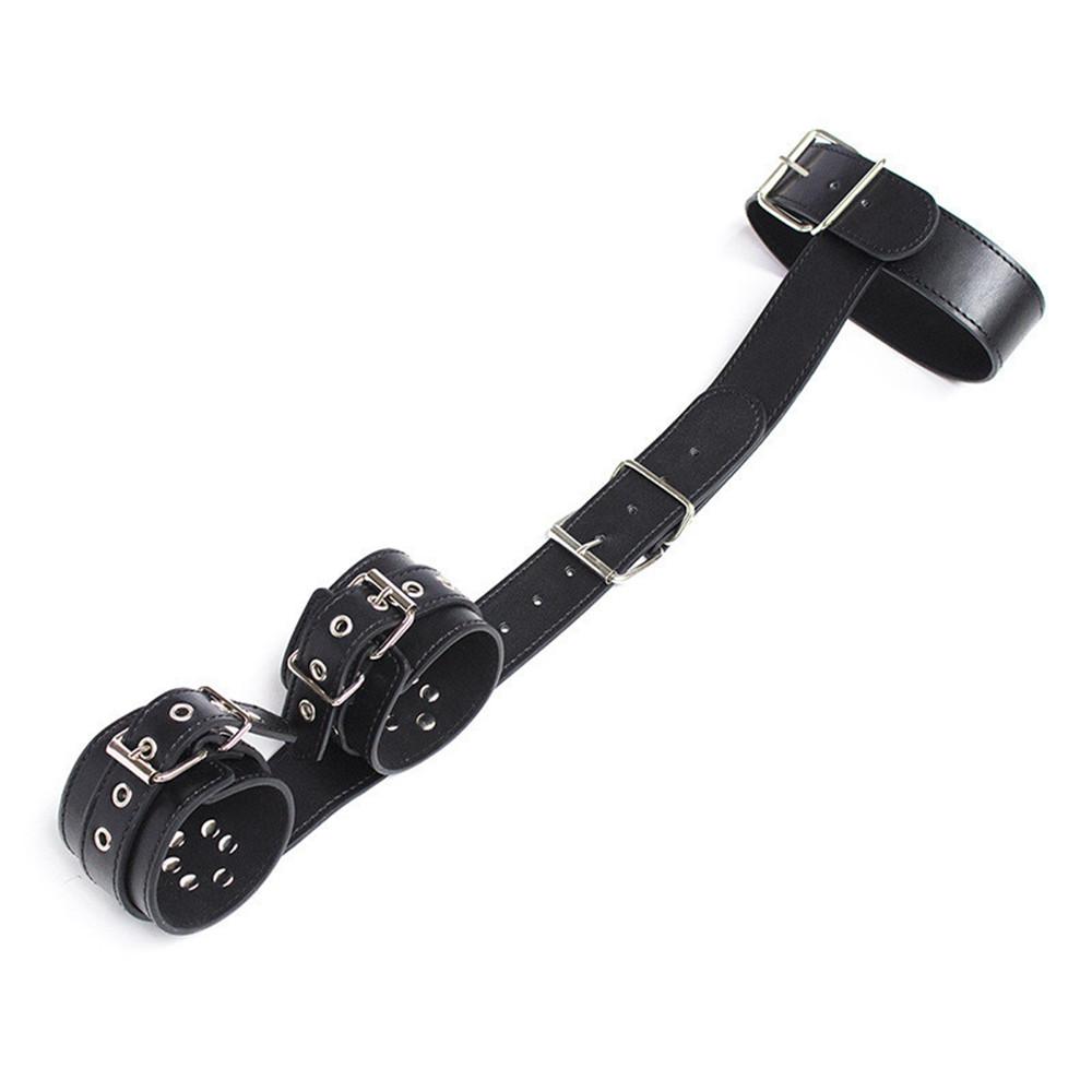 Women Sexy Lingerie Leather Bondage Restraints Slave Neck Collar Handcuffs Ankle Cuff Fetish Bdsm Adult Sex Toys for Couple