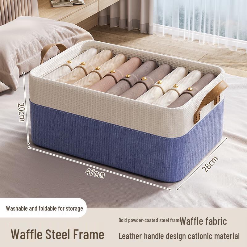 Bonny Home Large Foldable Fabric Clothes Storage Bins - 3 Pack