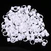 100pcs Disposable Makeup Tattoo Ink Rings Eyebrow Lip Tattoo Pigments Holder Container Cup