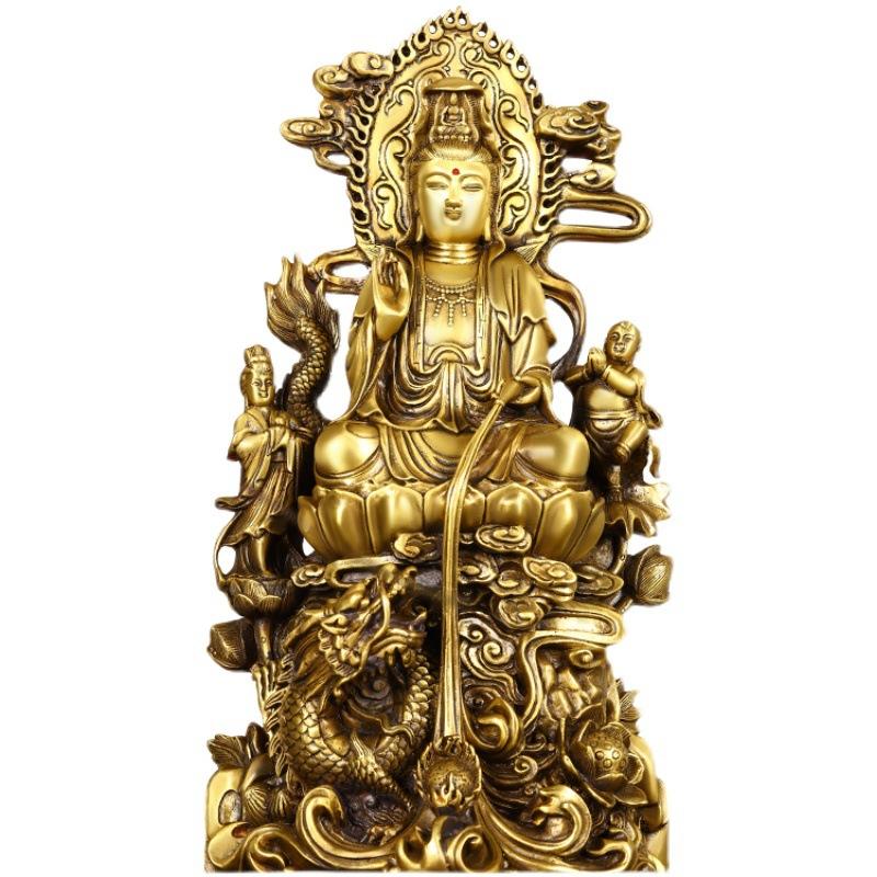 All Standing Buddha Ornament Nanhai Bodhisattva Statue for Home Living Room Shop Guanyin Copper St