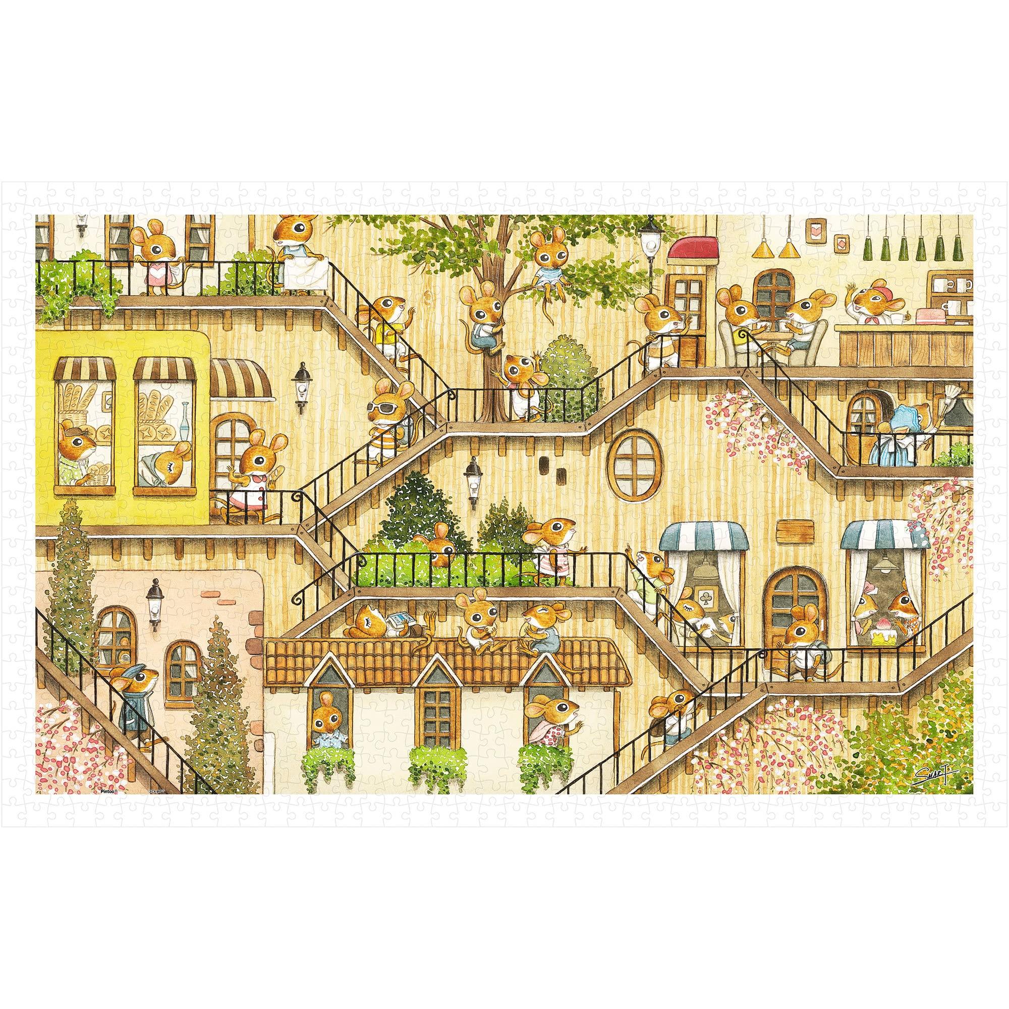 

Пластиковый пазл Pintoo из 1000 деталей, дерево, сложное для установки без щелчков [SMART Rats House] (38X59см) Взрослые, шт., [H2862]