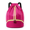 Women's Sports Drawstring Backpack with Shoe Compartment
