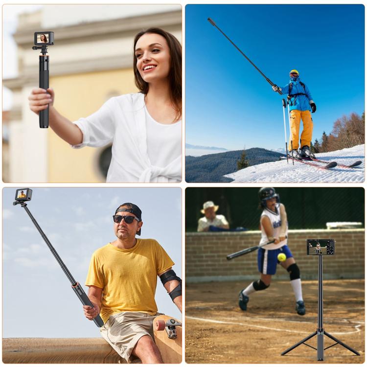 PULUZ 1.4m Action Camera Selfie Stick Tripod Vlog Live Streaming Holder