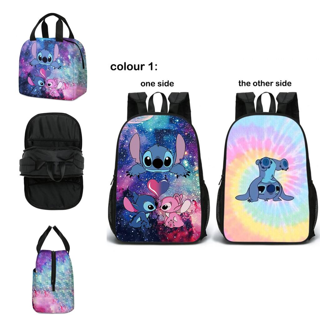 Lilo And Stitch Duplex Backpack Lightweight And Durable Schoolbag For Kids And Students