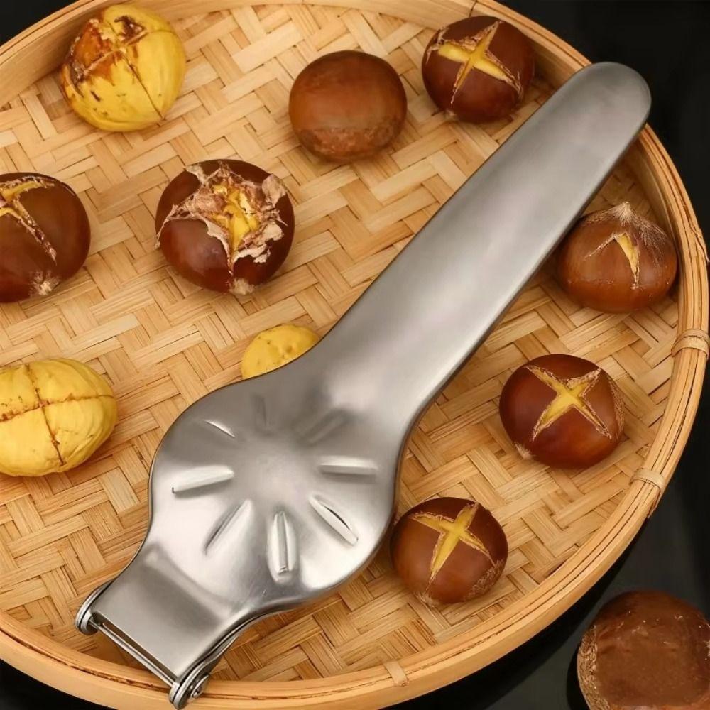 Cutter Function Chestnut Clip Opener Stainless Steel 2 in 1 Kitchen Tool Kitchen Use